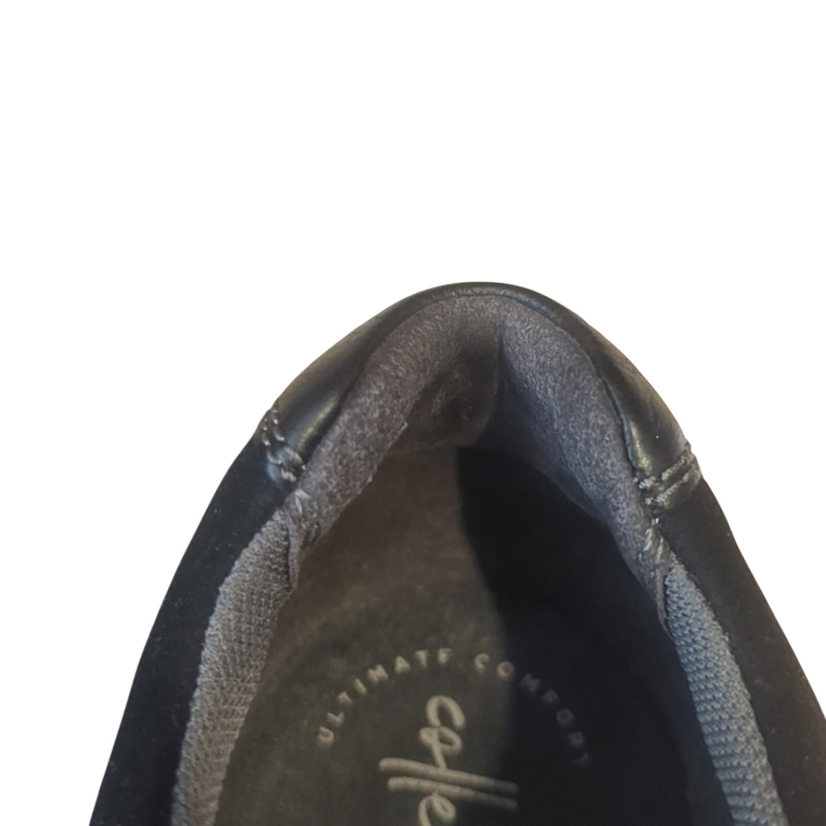 Clarks Collection Cotrell Free Black Oily Leather Pebbled Grain Loafer Men's 11M