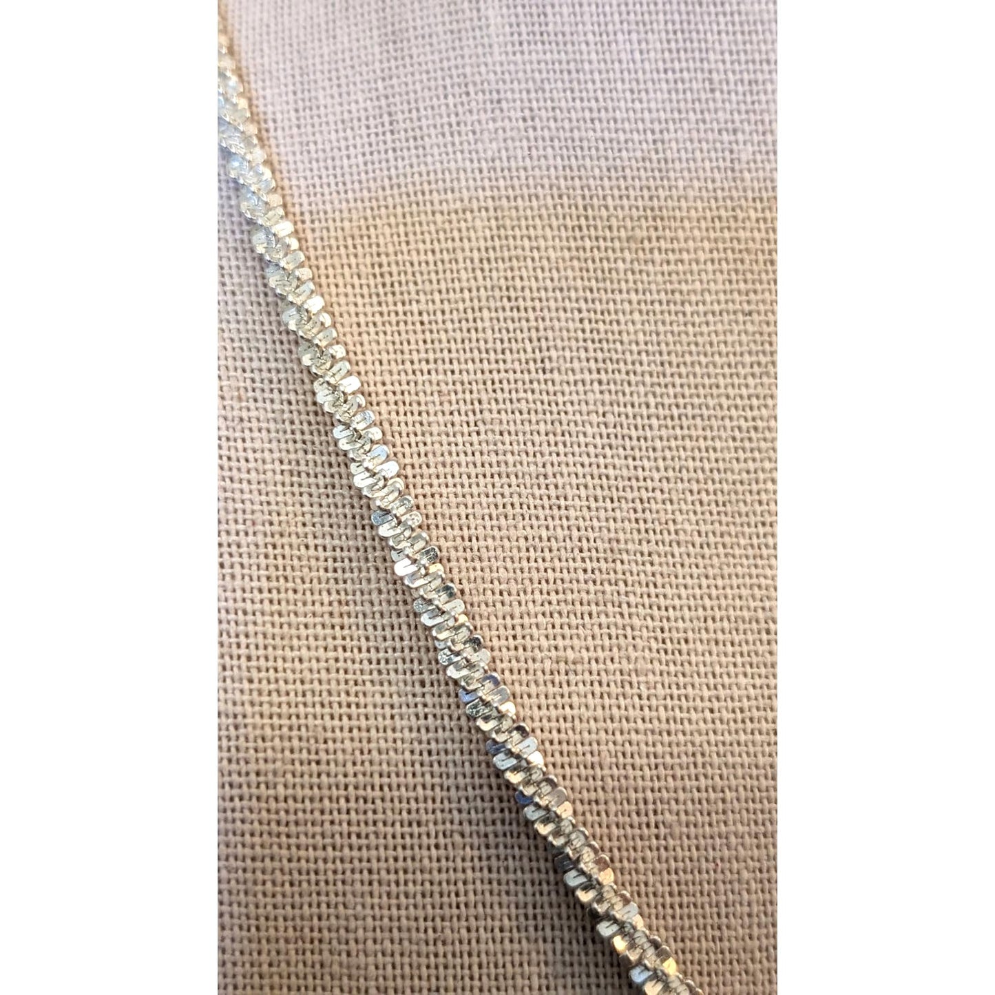 4mm Margherita Sparkly Spiral 925 Italy Sterling Silver Chain 20" Necklace