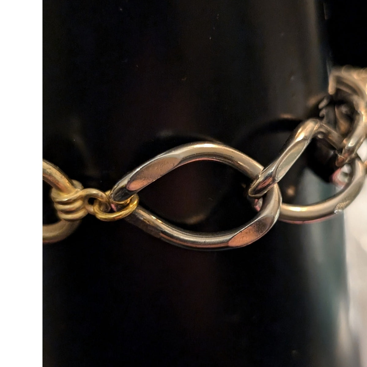Vintage Carved Scarab Multi-Station Chain Link Gold Tone Toggle Clasp Bracelet