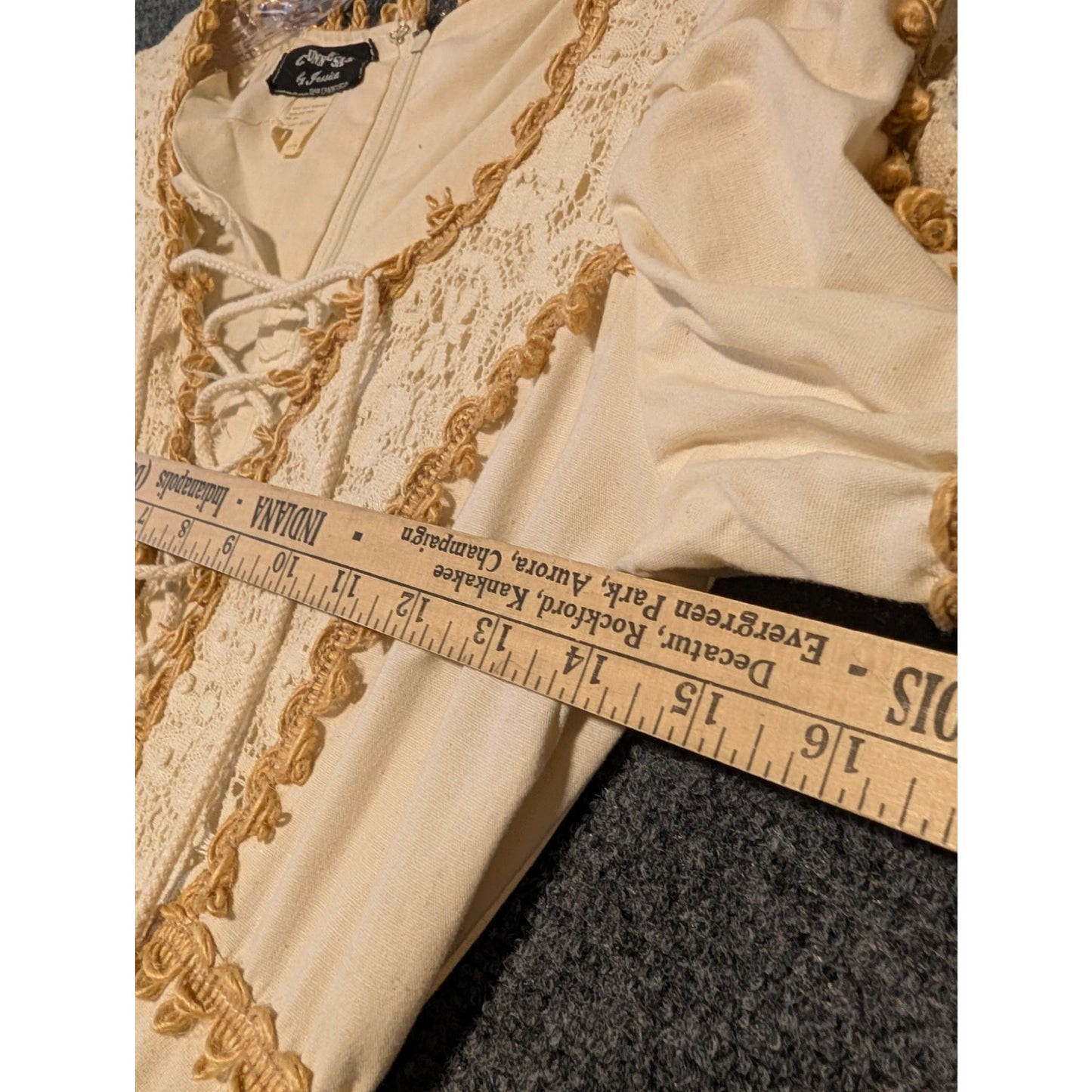 Gunne Sax by Jessica Black Label 70s Elizabethan Revival Renaissance Dress Sz 7