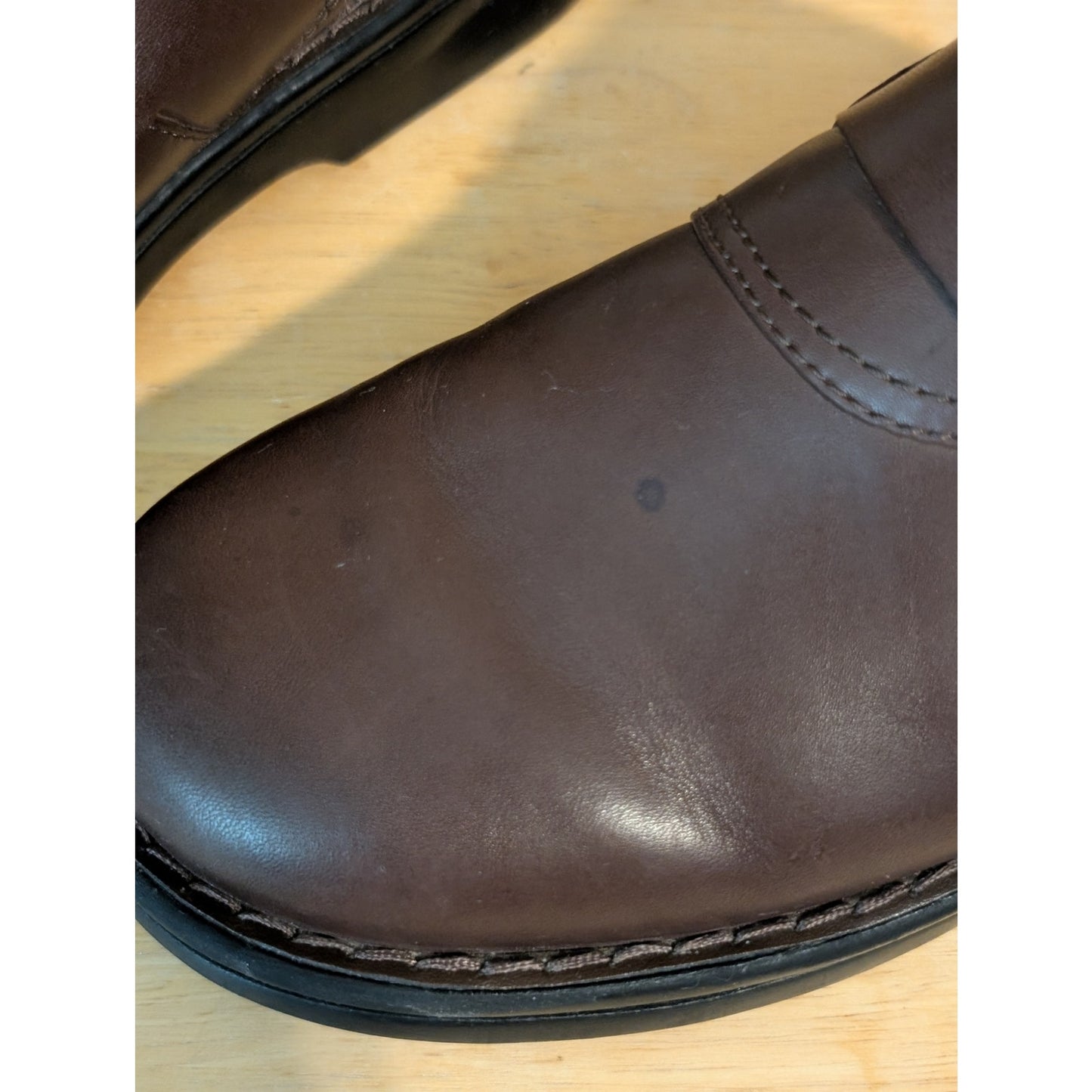 CLARKS Collection Women's Patty Keren Dark Brown Leather Mules Size 8