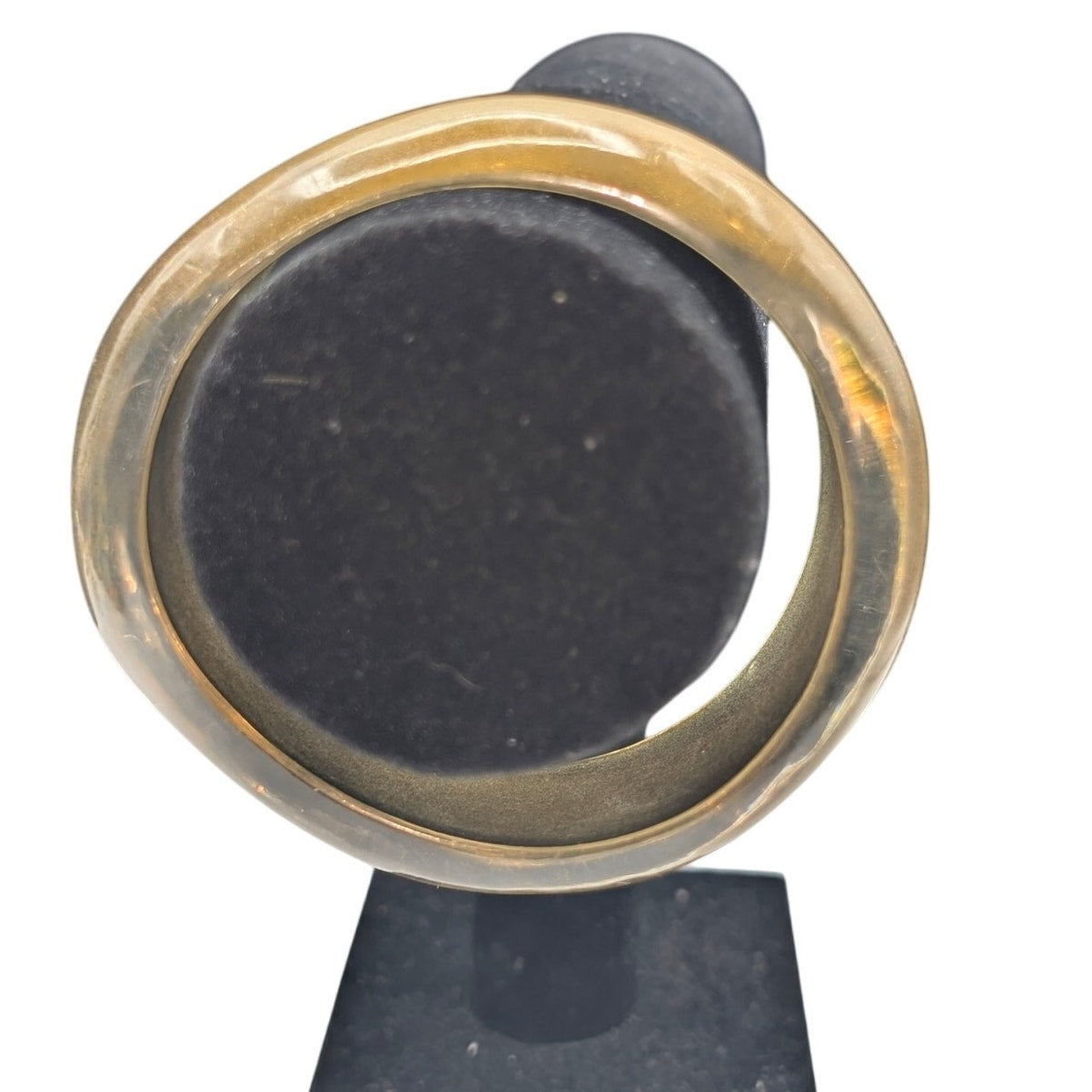 Vintage Gold Shimmer Abstract Lucite Bangle Bracelet