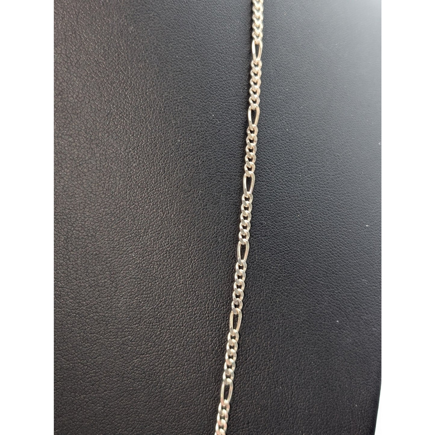 925 Sterling Silver Italy 30.5" 3mm Figaro Chain 13.17g
