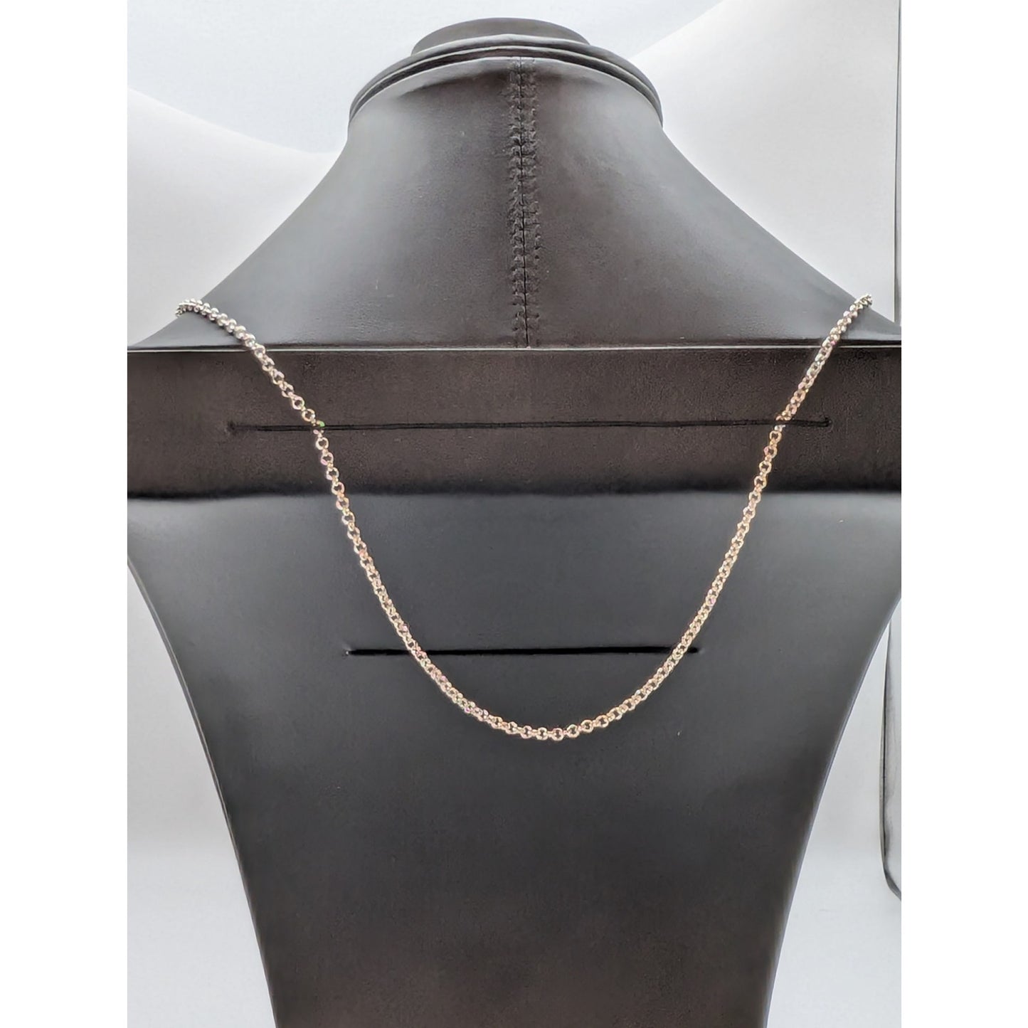 Silver & Rose Tone Dangle Veiny Leaf Dangles Long 30" Plus 6.25" Necklace