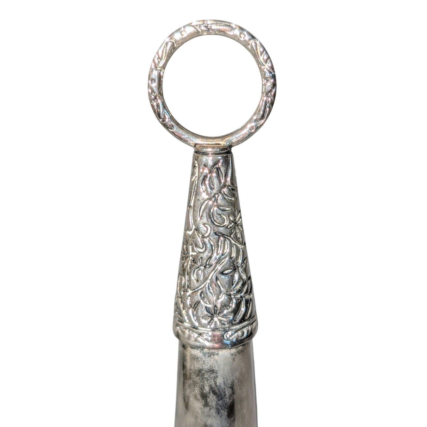 Victorian 1940s Silver Plated Tussie Mussie Flower Bouquet Holder