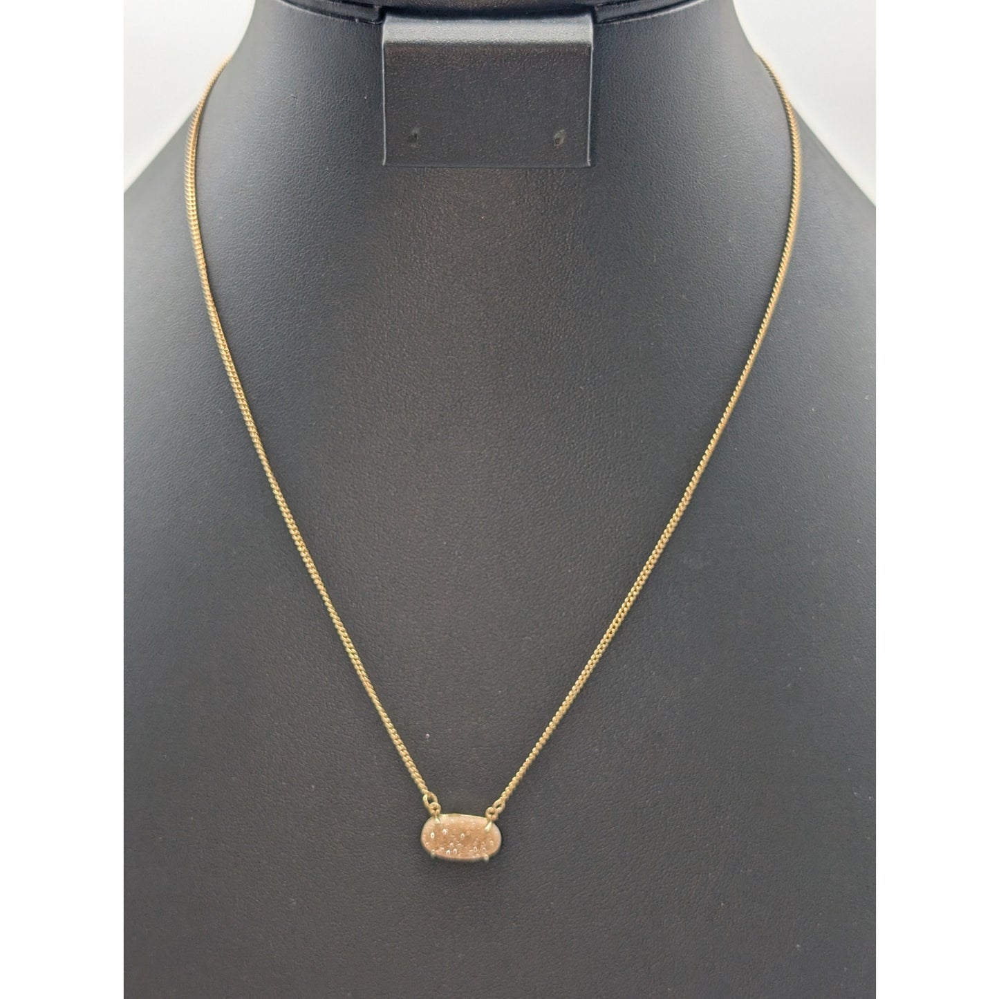 Luna Norte Pink Quartz Druzy Gold Tone 17" 18" & 19" Necklace