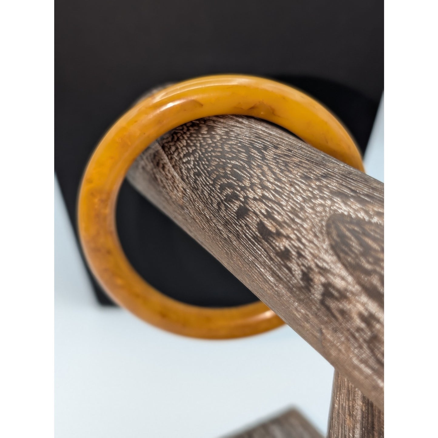 Vintage Tested Bakelite Butterscotch Marble Swirl Art Deco Bangle Bracelet