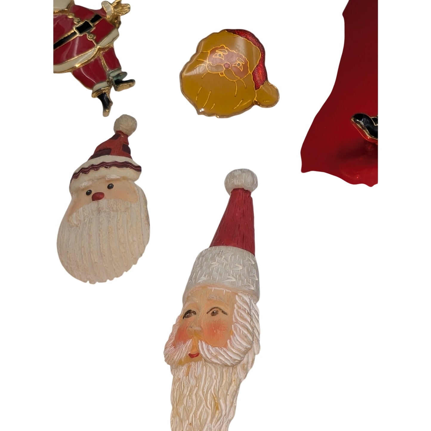 Lot of Eight Christmas Santa Pins
