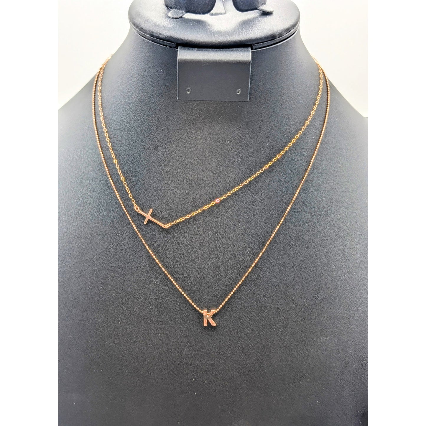 Rose Tone Jewelry Lot of Three Necklaces and Eleven Bracelets