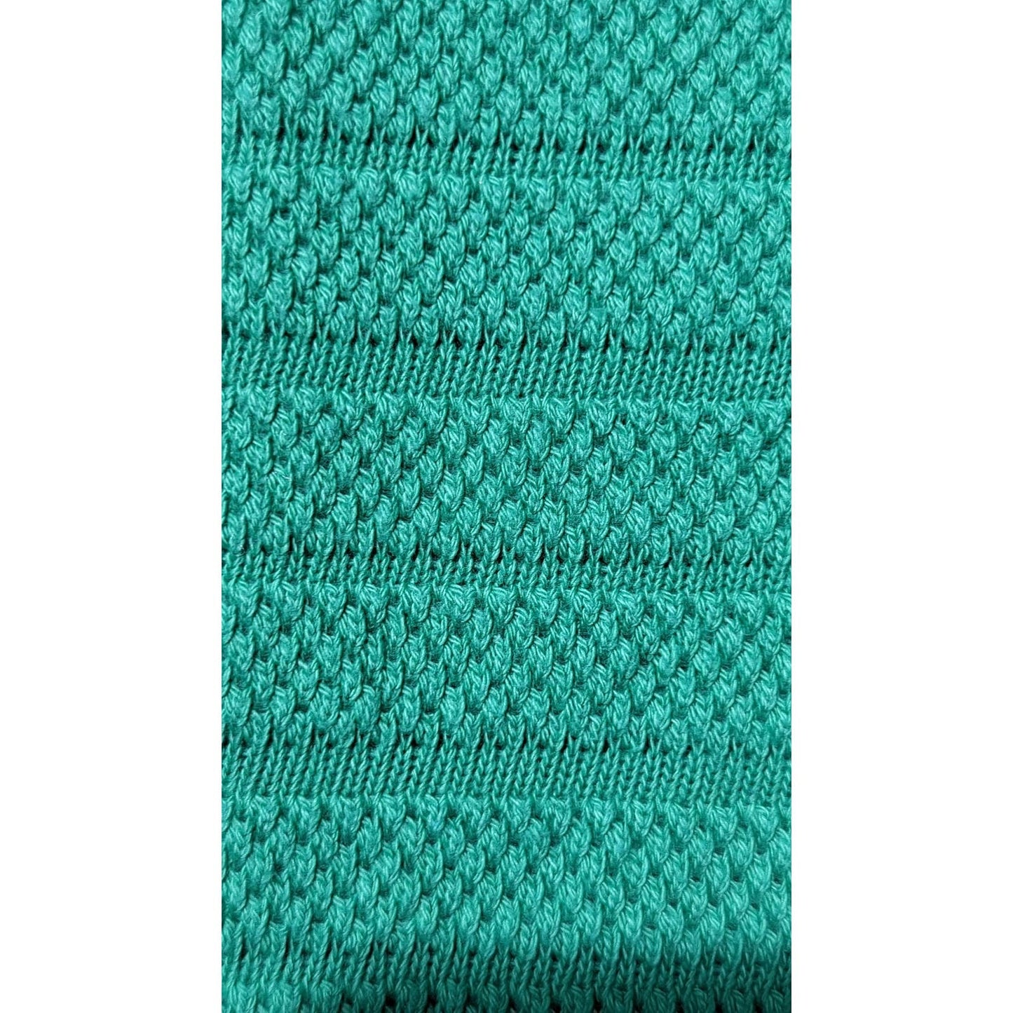 Talbots Green Textured Cotton Pullover V-Neck Tie Top Womens Sz S