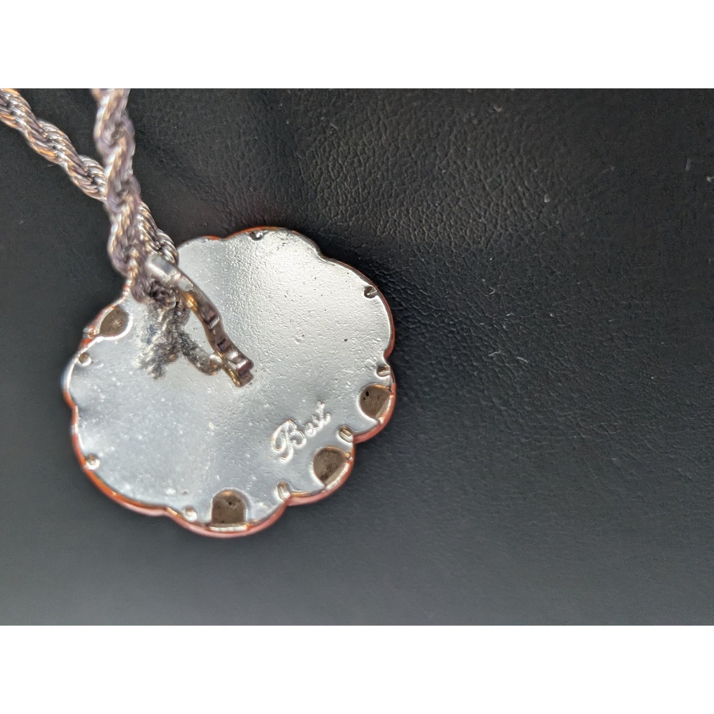 Vtg Silver Tone Orange 'Best' Pumpkin Necklace & AJMC Pumpkin Wreath Brooch