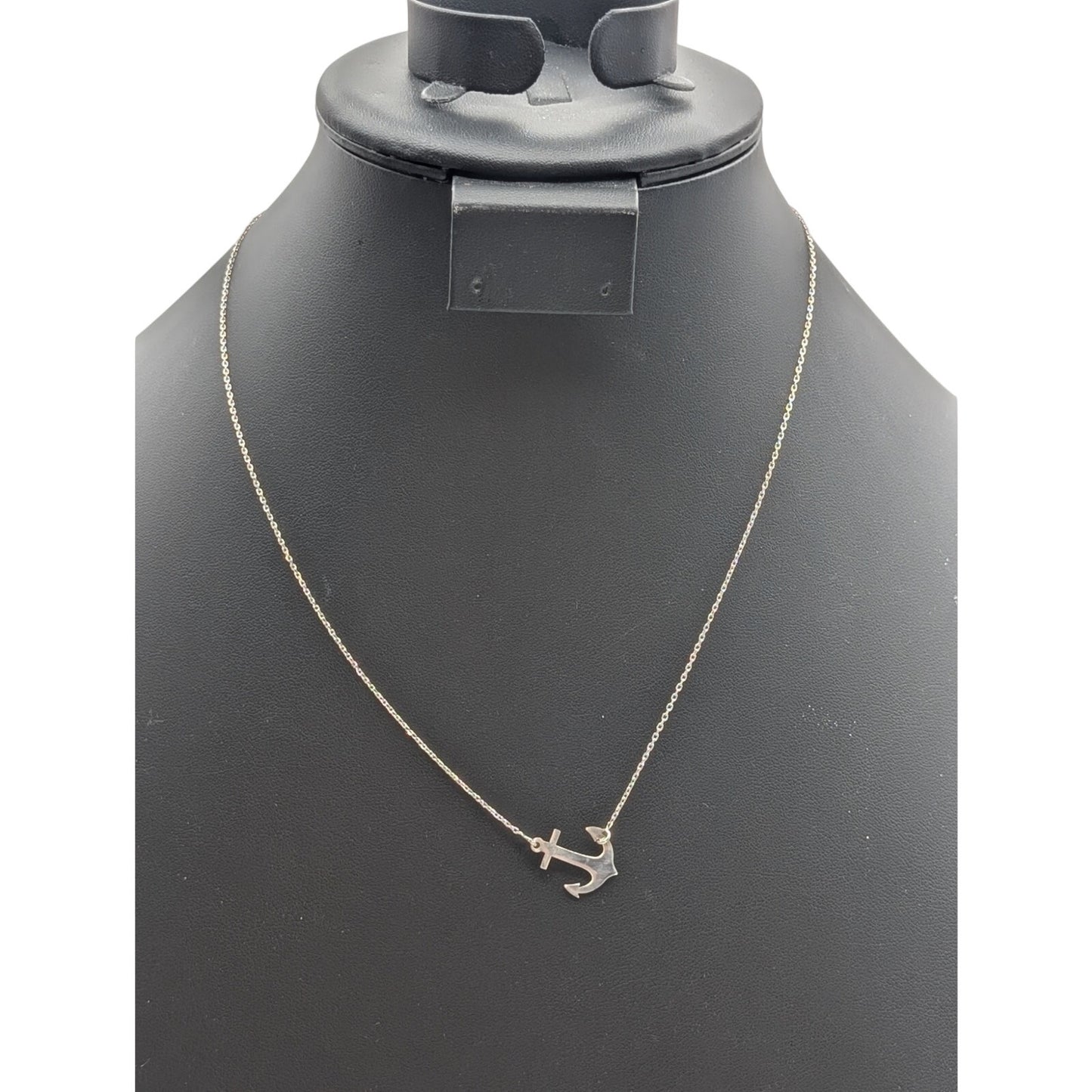 Vintage Sterling Anchor Pendant 18.5" Chain Necklace