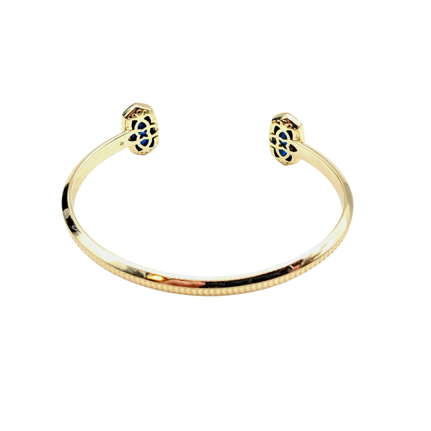 Kendra Scott Elton Gold Plated Cuff Adjustable Pinch Cuff Bracelet in Cobalt