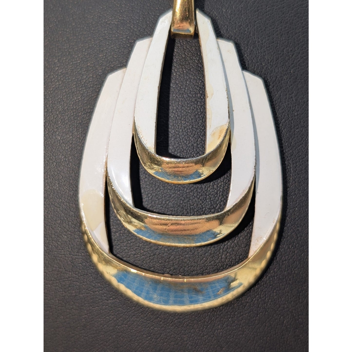 Lot of Four Gold Tone & White Theme Vintage Necklaces