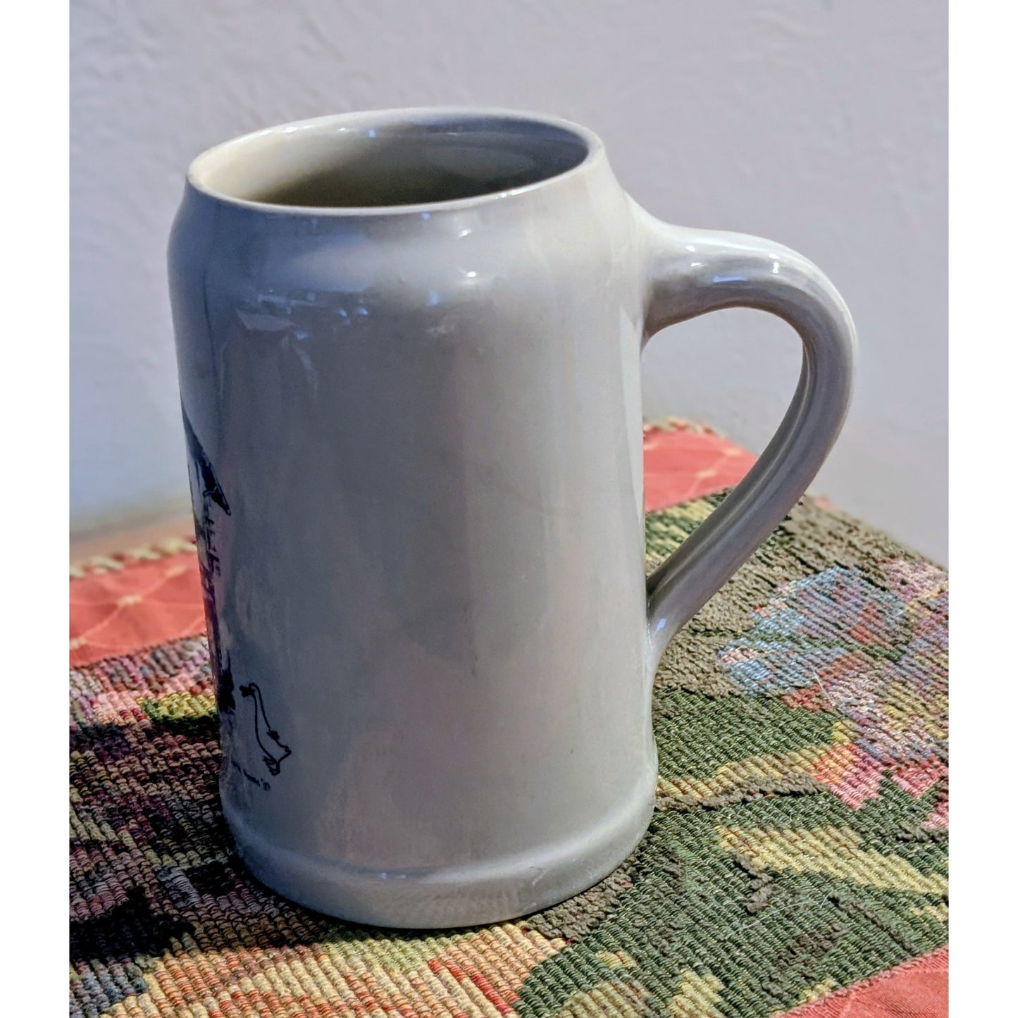 Vintage Pottery German Beer Stein Entla's Keller Bierfest Signed David Groom '97