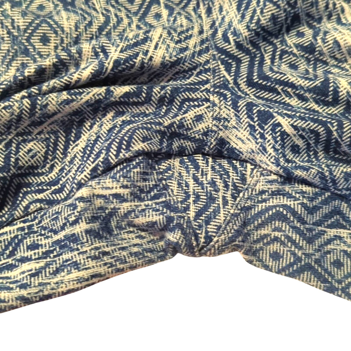 Prana Navy/Light Blue Geometric Cropped Cut Out Yoga Leggings Women's Size M