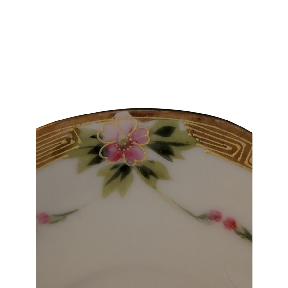 Antique Hand Painted Nippon Chocolate Cup and Saucer Rising Sun Mark