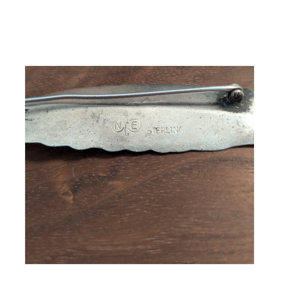 Vintage Stuart Nye Sterling Silver Leaf Feather Brooch Pin