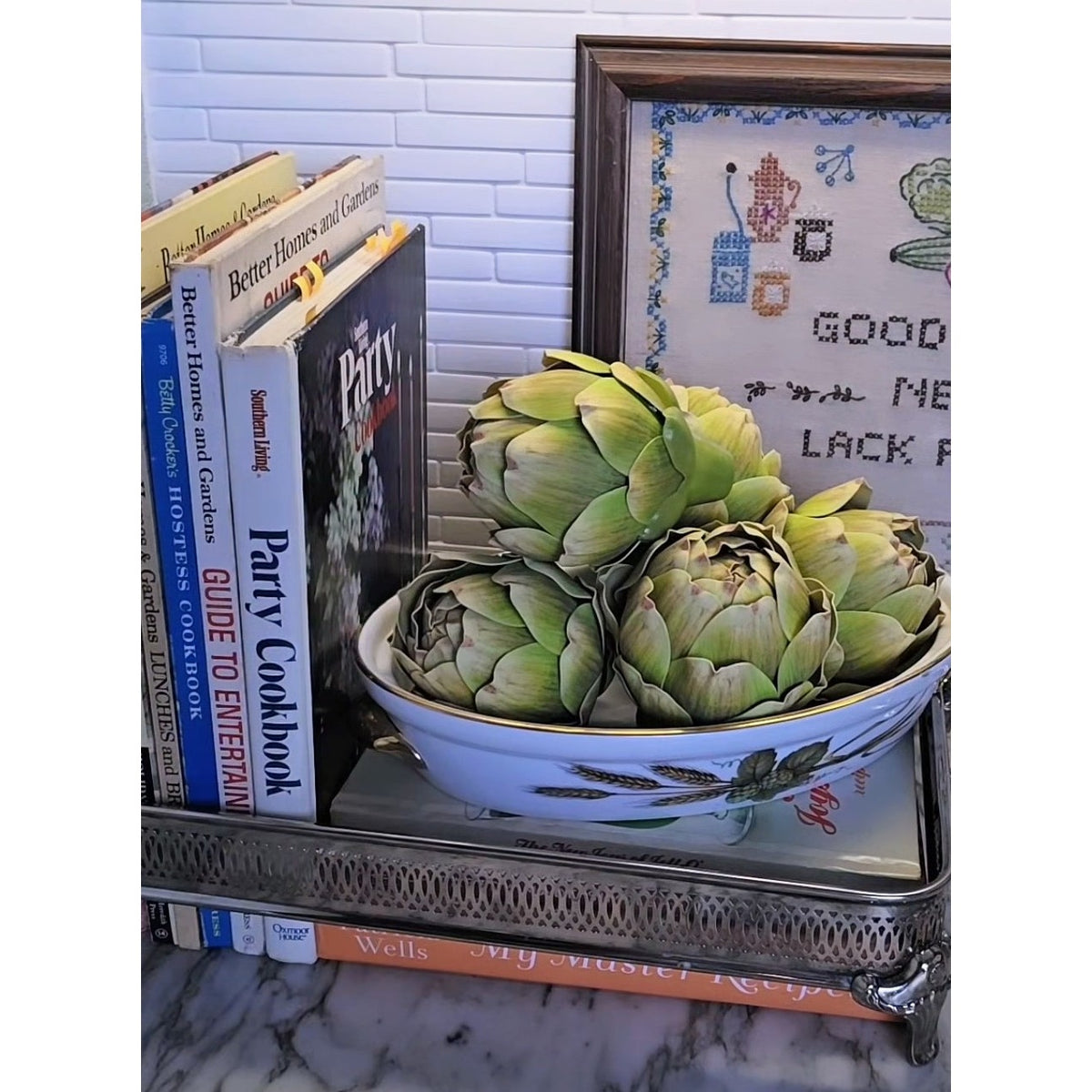 Vintage Silver Plated Casserole Dish Stand Upcycle Repurpose