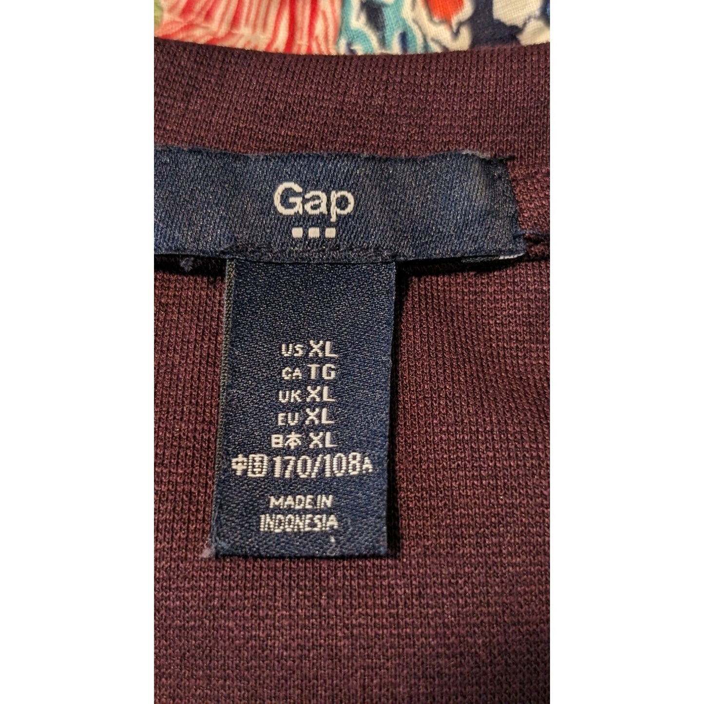 Gap Maroon Front Lace Sleeveless Tank/Shell Womens Sz XL