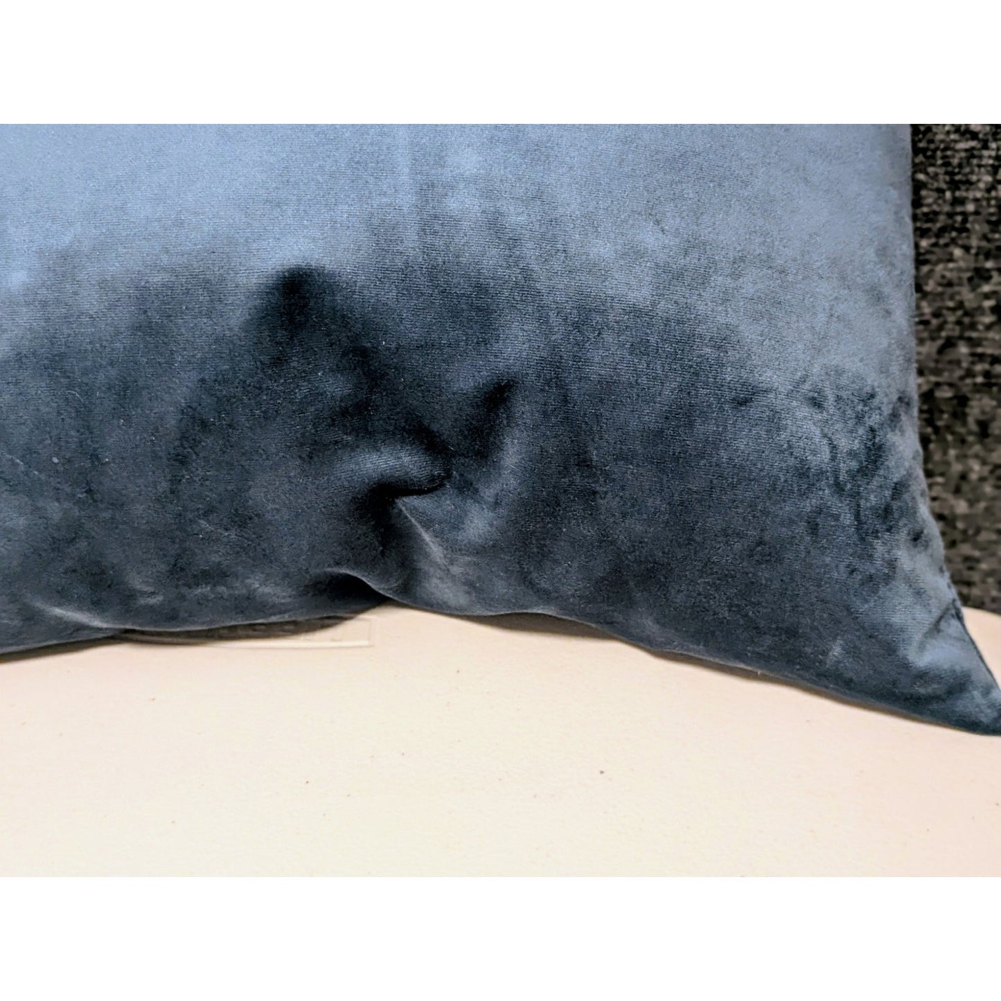 Made in Italy Teal Velvet Zippered Down Filled Insert Decorative Pillow