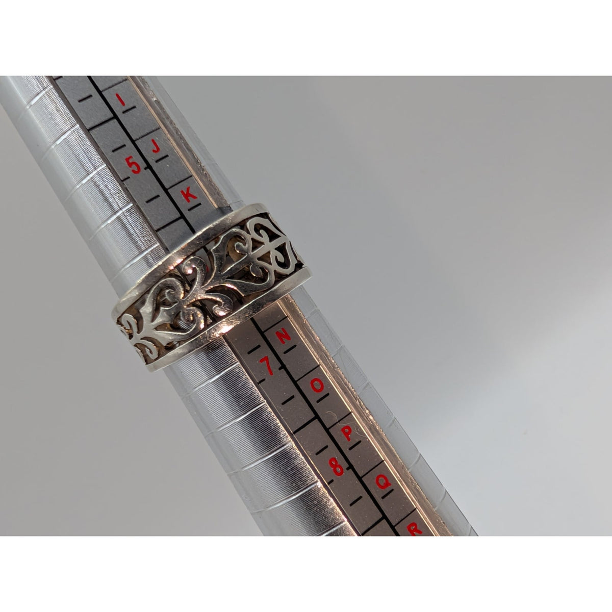 James Avery 925 Sterling Silver Adorned Open Scrollwork Band Ring Sz 6, 4.3g