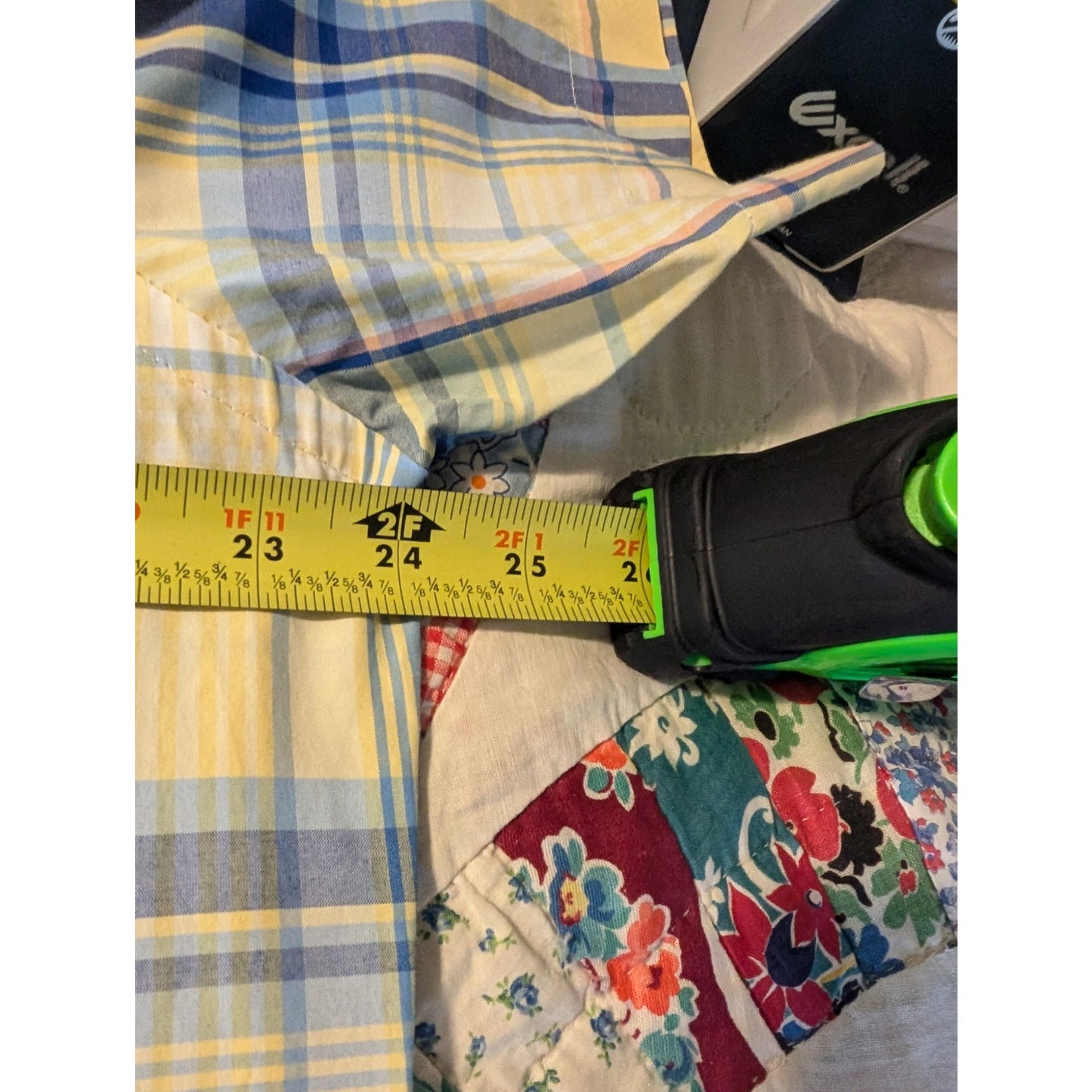 Izod Yellow Blue Plaid Short Sleeve Button Down Shirt Mens Sz L