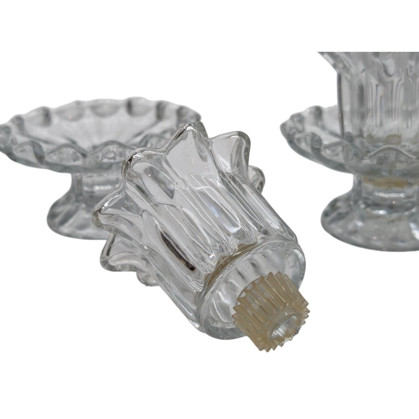 Partylite Glass Set of Multipurpose Candle Holders Taper Tea Light Votive Pillar