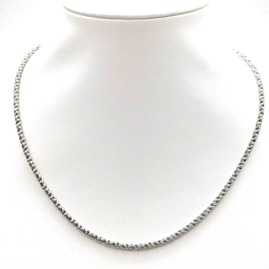 Marked 925 Silver (Slightly Magnetic) Wheat Chain 17" Necklace 14.53g