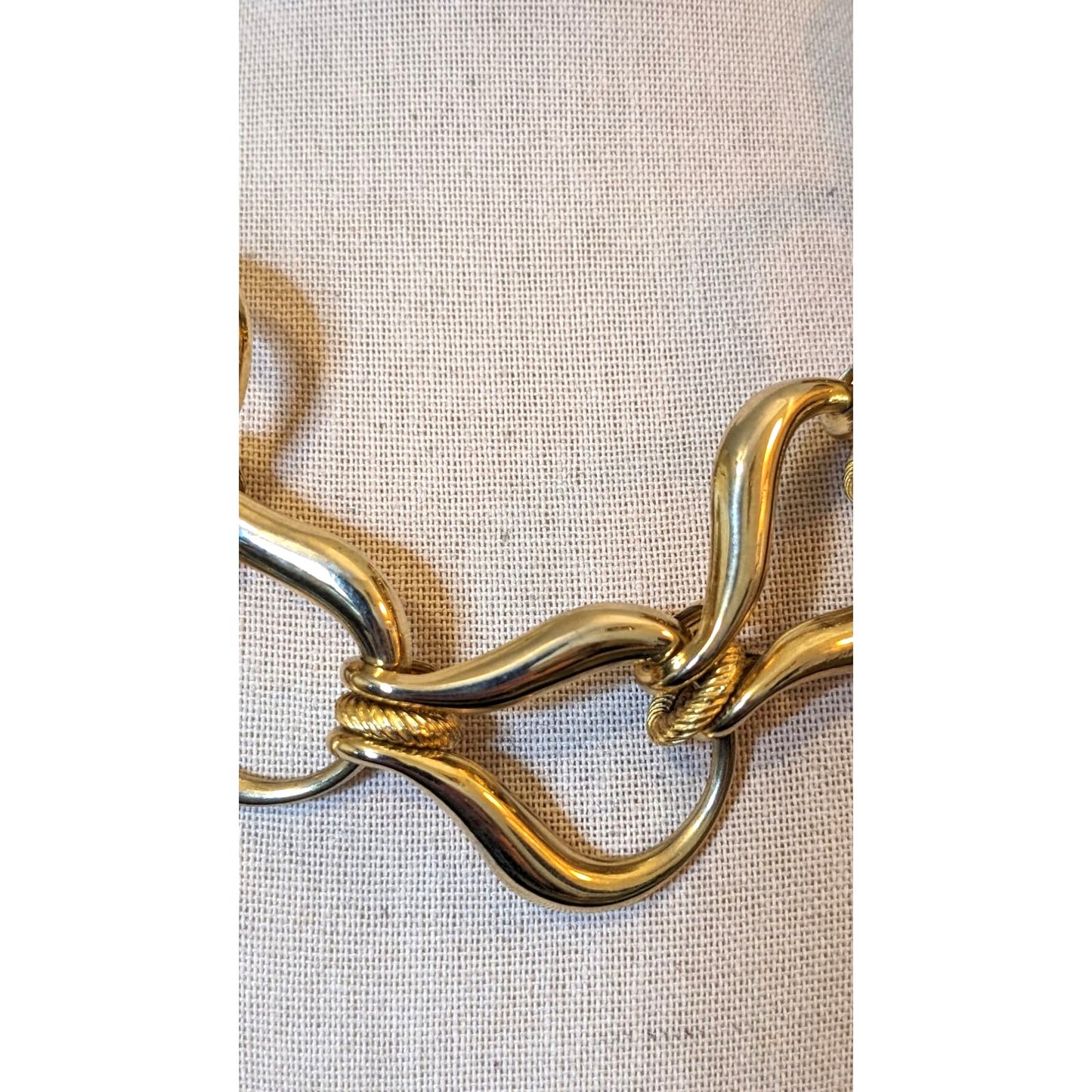 Vintage Chunky Equestrian Chain Link Necklace W/ Toggle Clasp