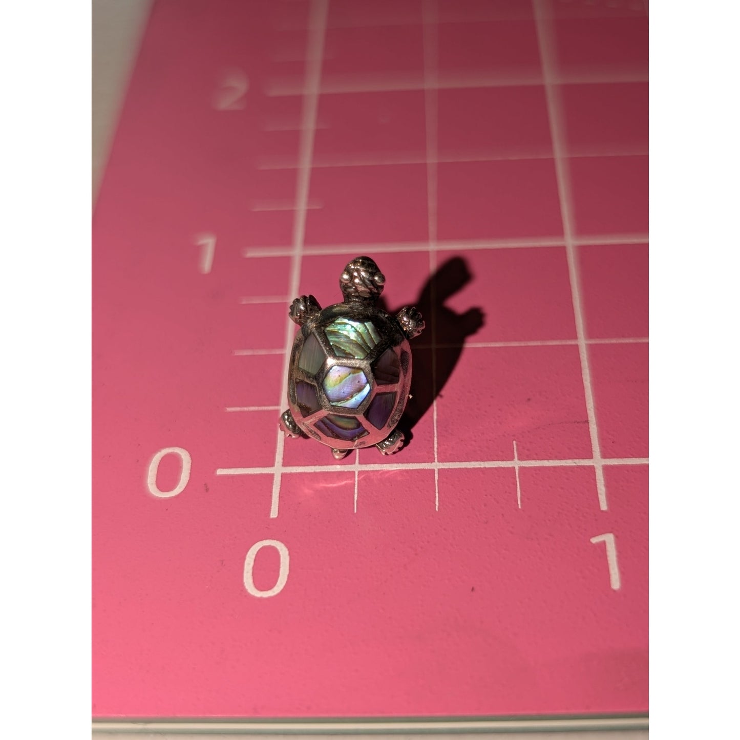 Vintage 925 Sterling Silver Abalone Turtle Post Earrings