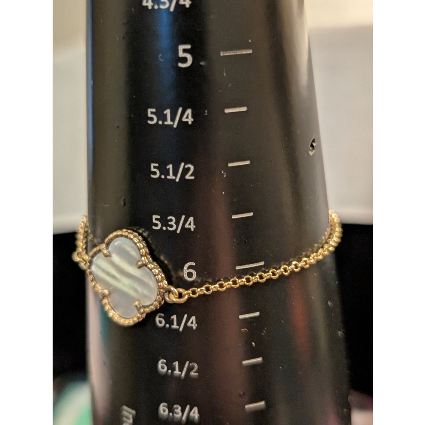 Dyadema 925 Italy Vermeil MOP Quadrafoil Chain Link Bracelet