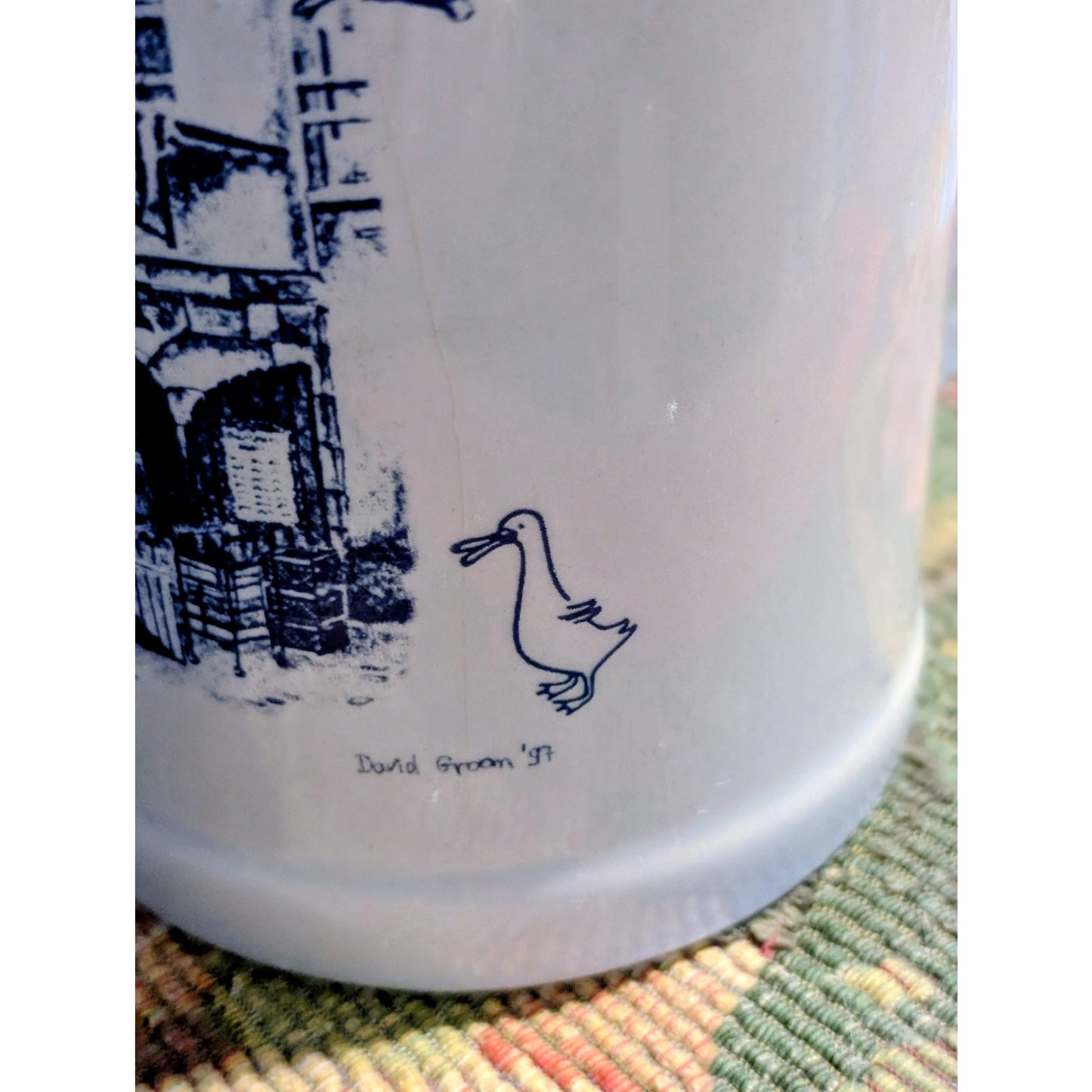 Vintage Pottery German Beer Stein Entla's Keller Bierfest Signed David Groom '97
