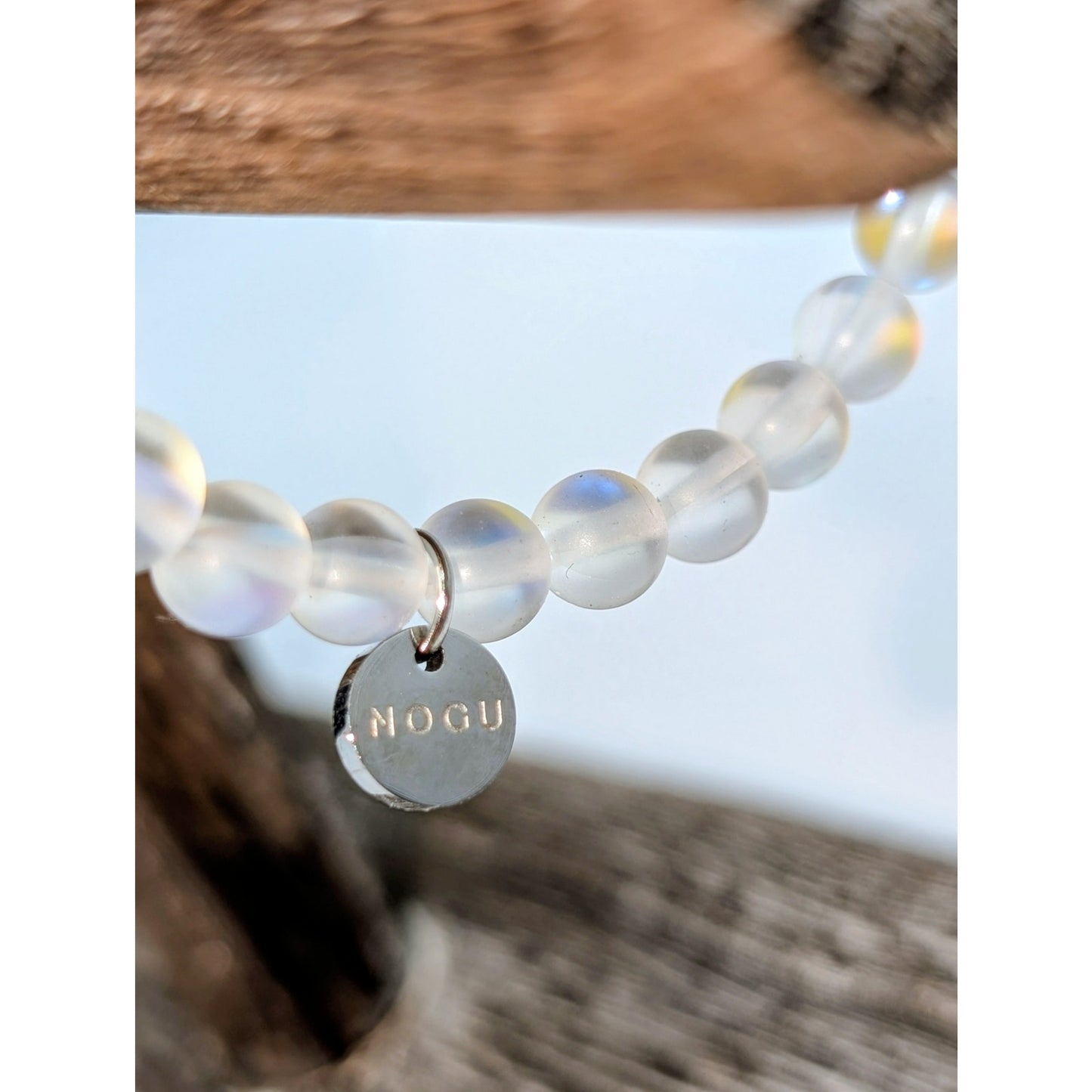 NOGU Mermaid Glass Bead Stretch Bracelet