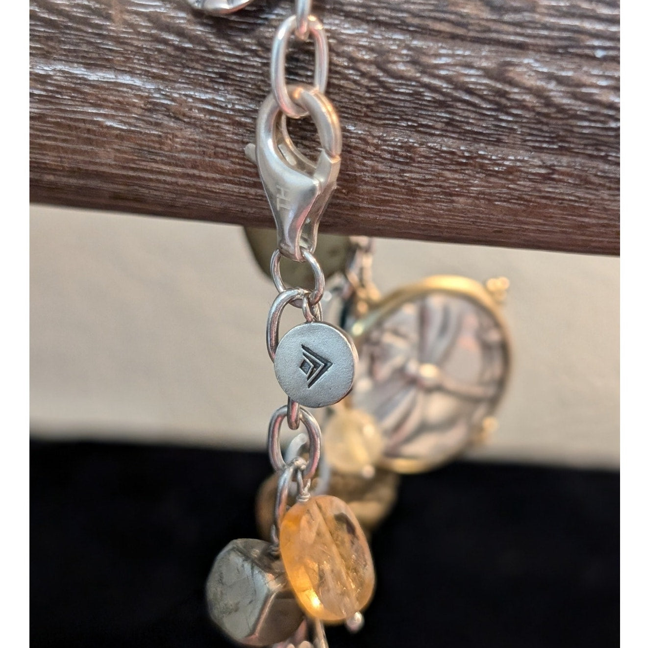 Silpada Perfect Composition Bracelet 925 Sterling Silver & Brass Charm Bracelet