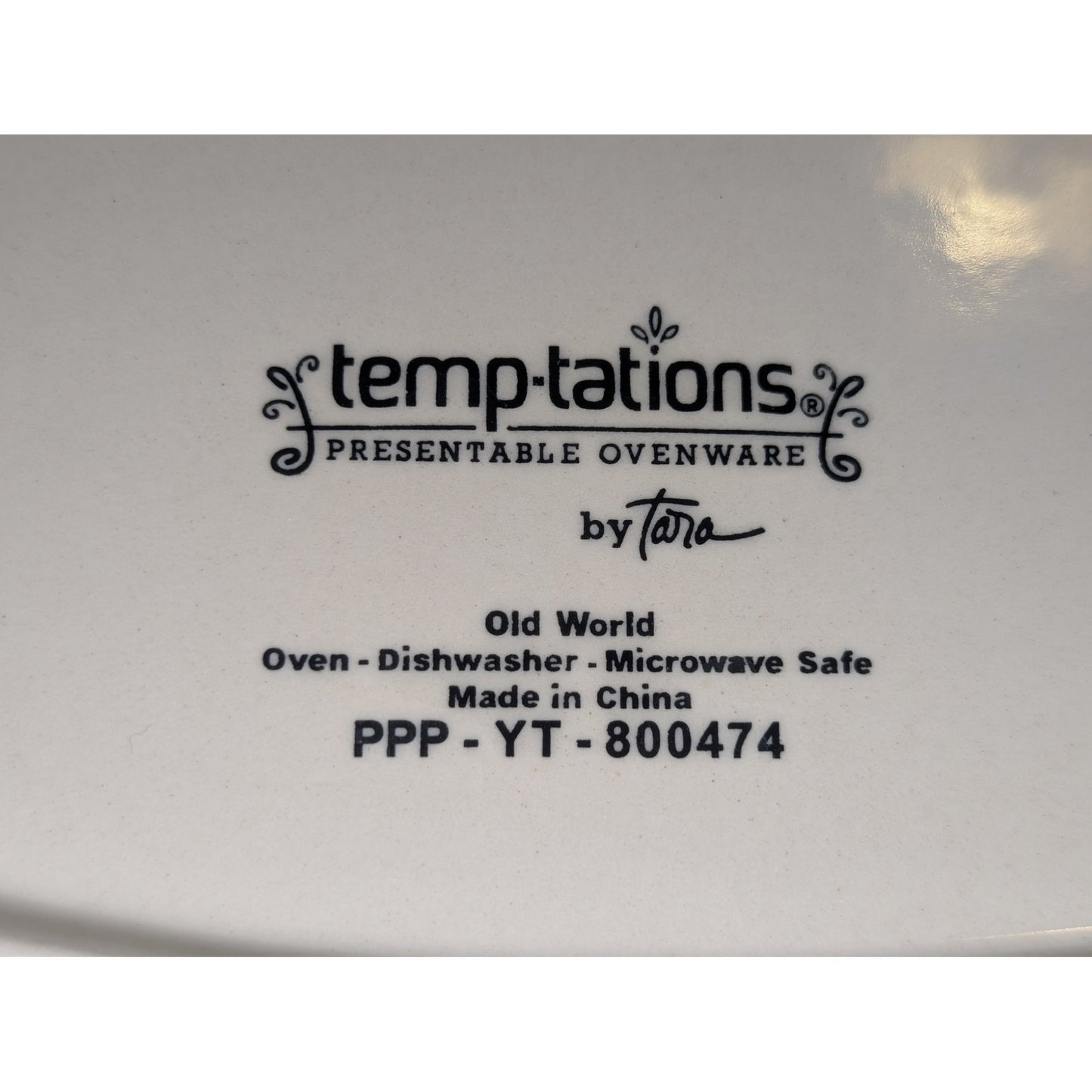 TEMPTATIONS BY TARA OLD WORLD FALLFETTI OVAL SERVING PLATTER