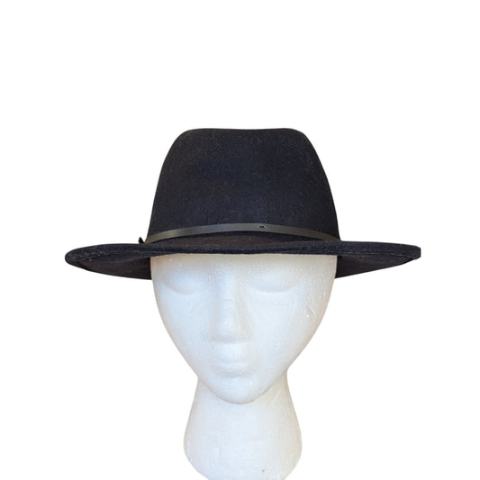 Navy/Black Winter Felt Hat 21.5" Inside Size Small