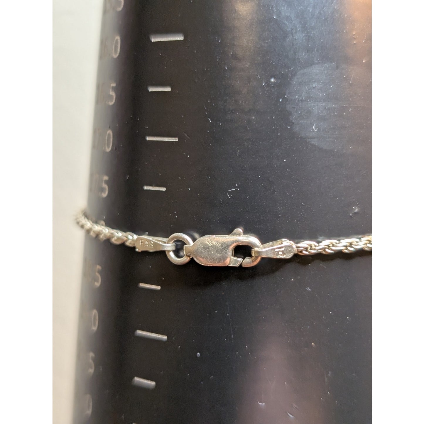 Vintage Sterling Silver 925 Rope Chain Link Bracelet