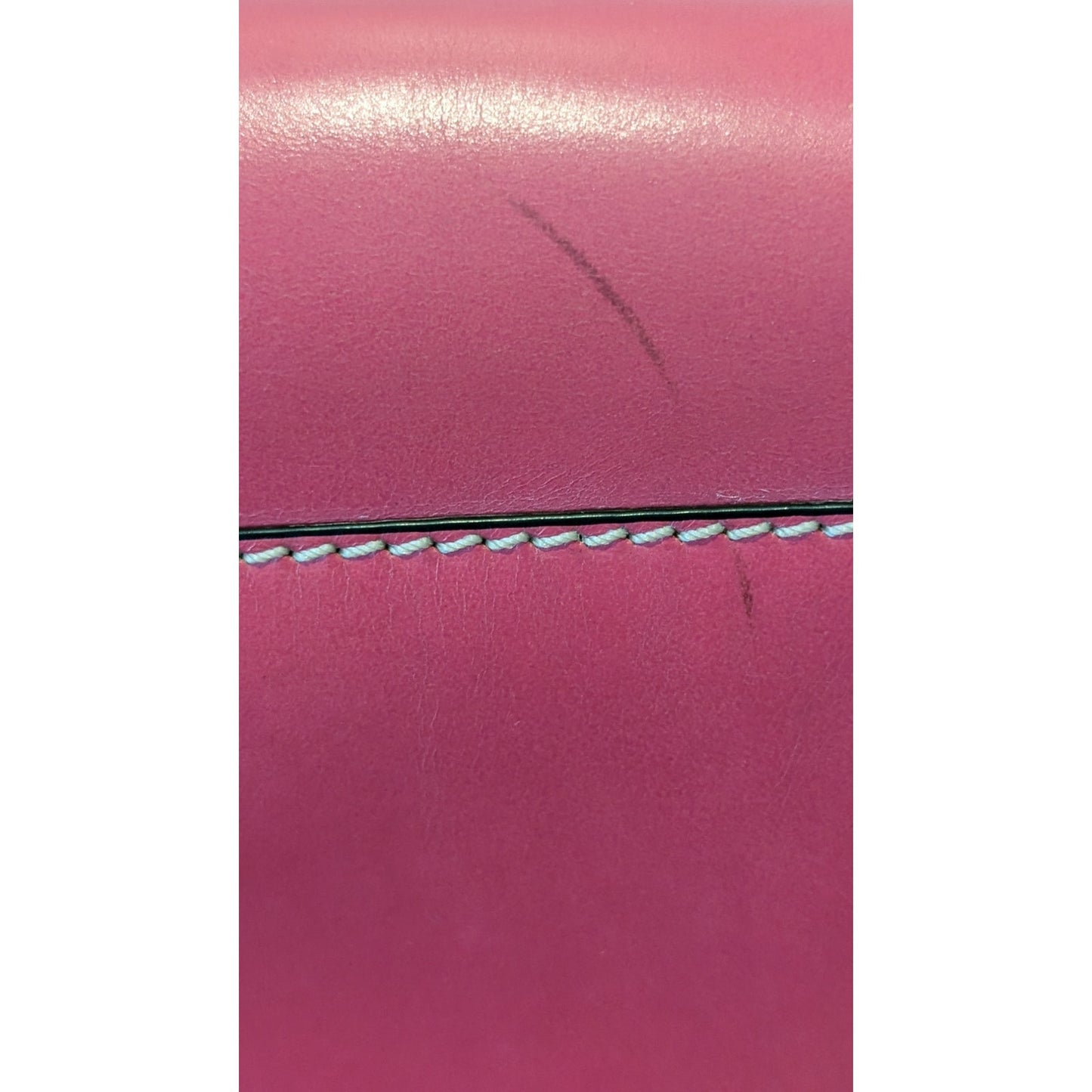 Ellen Tracy Vintage Pink Leather Chain Strap Shoulder Bag