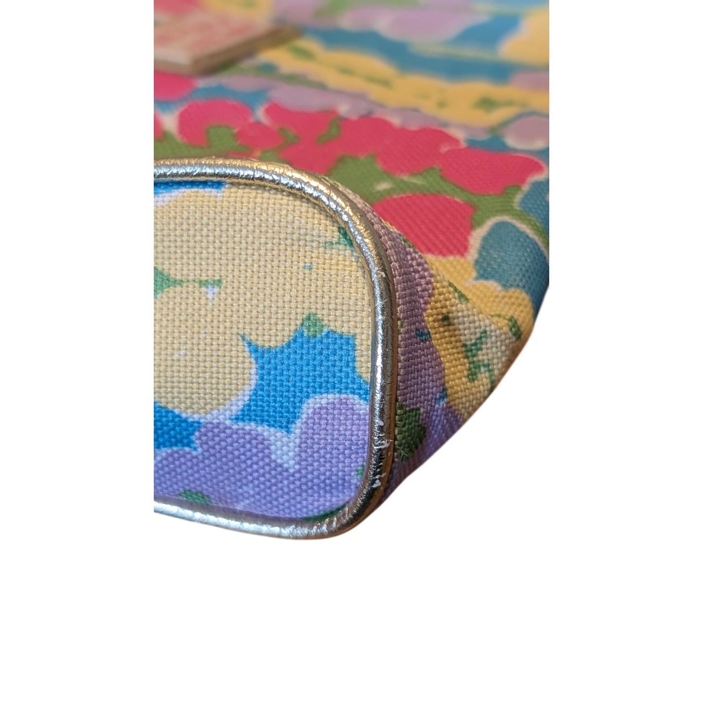 Lilly Pulitzer for Estee Lauder Snapdragon Blue Pink Cosmetic Bag
