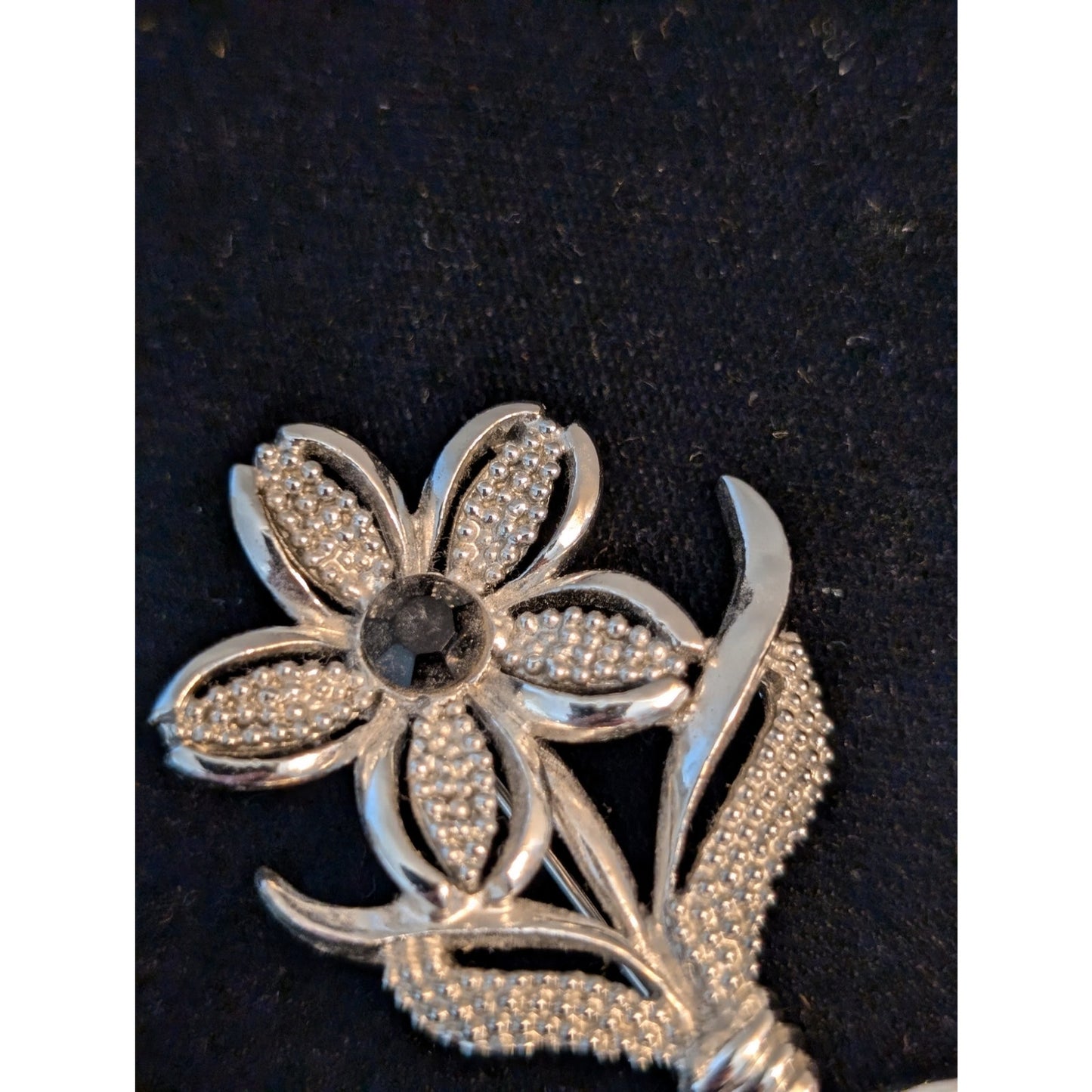 Two Vintage Signed Sarah Cov Flower & Napier Open Heart Brooches