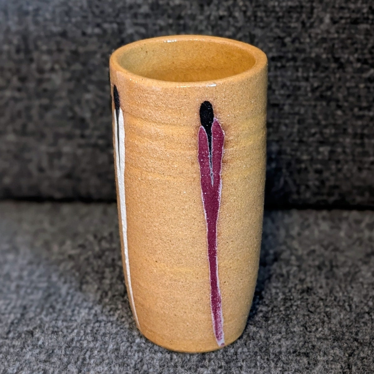 Signed Clan Sisters Native American Hand Thrown Pottery Cup/Vase