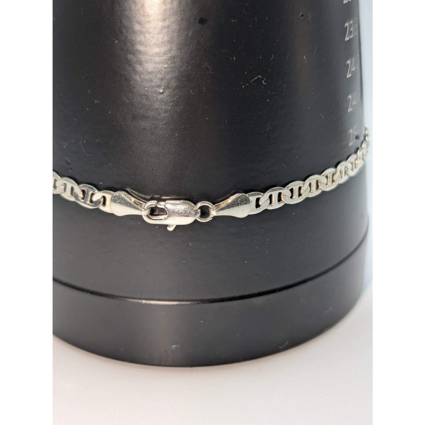 925 Sterling Silver Flat Mariner Chain Bracelet or Anklet