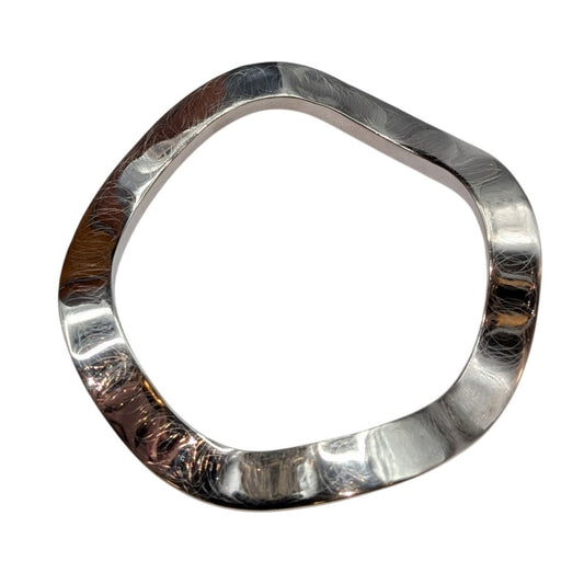 925 Italy Sterling Silver Paola Valentini Modernist Loopy Design Bangle Bracelet