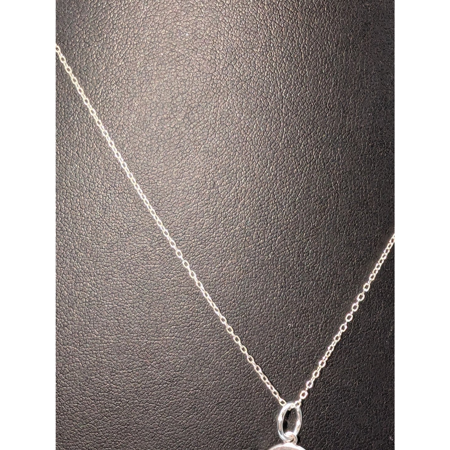 Vintage 925 Sterling Silver Cut Out Tree Pendant 18" Chain Necklace