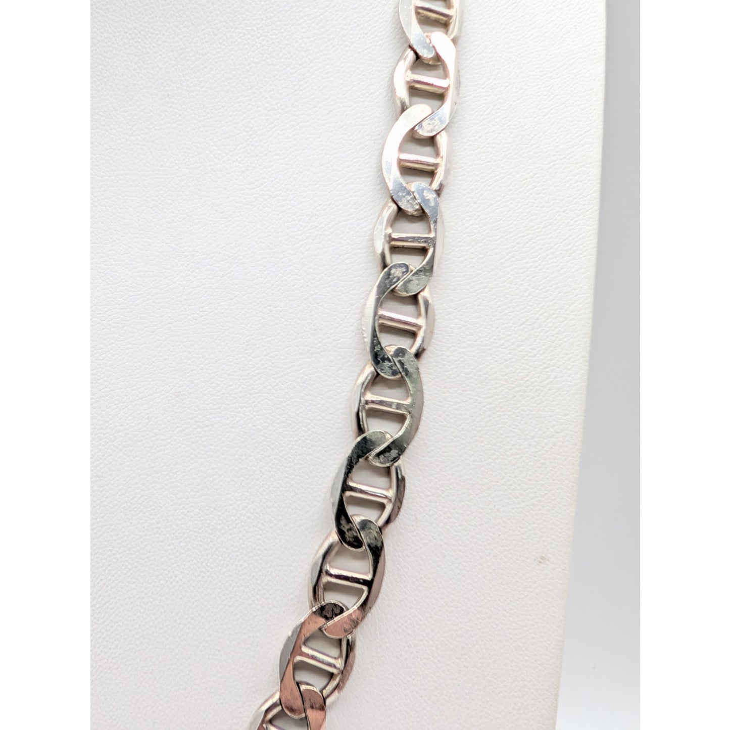 Marked 925 Italy Sterling Silver 24" Mariner's Link Heavy Chain Necklace 71.81g