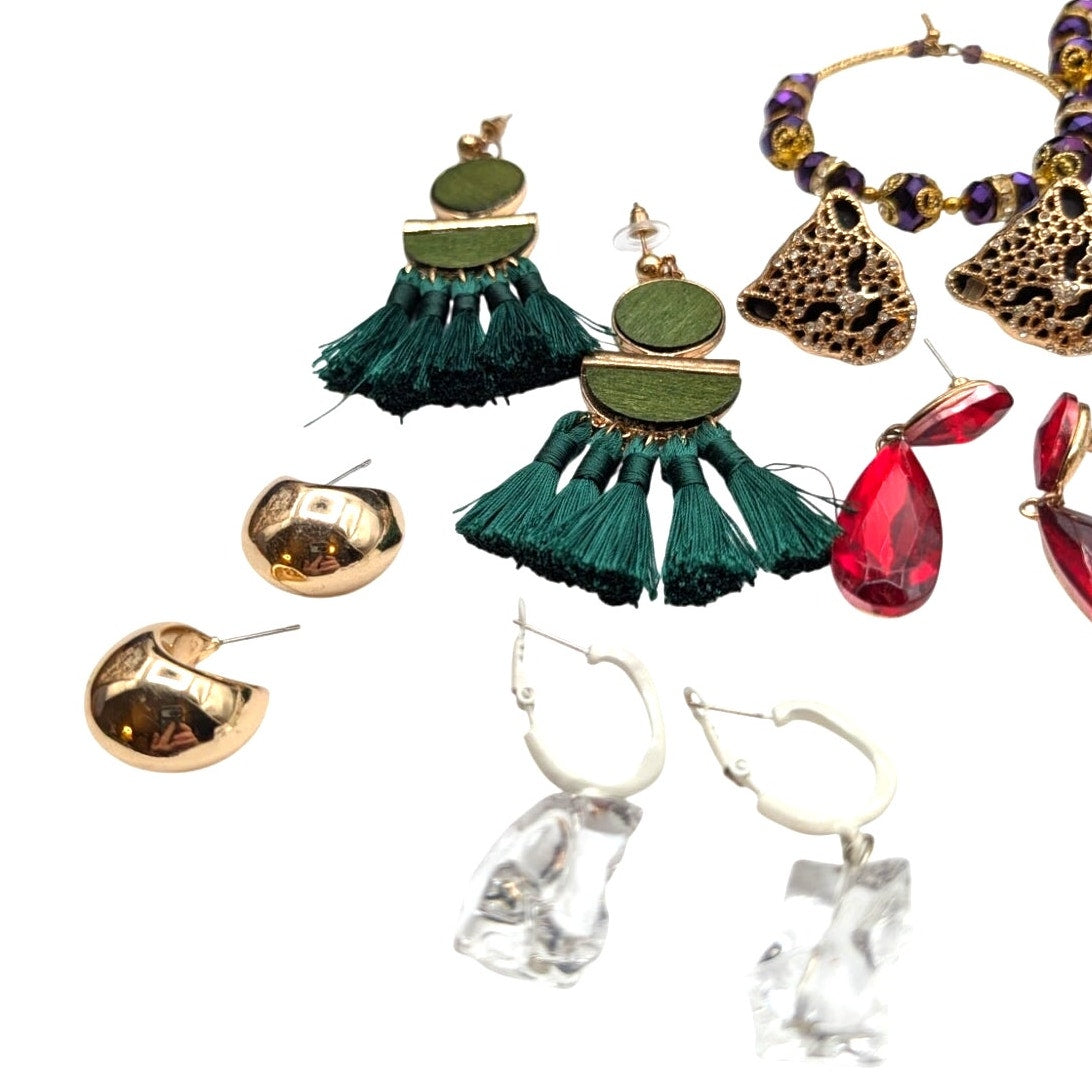 Lot of Ten Pair of Whimsical to Classic Earrings for Pierced Ears
