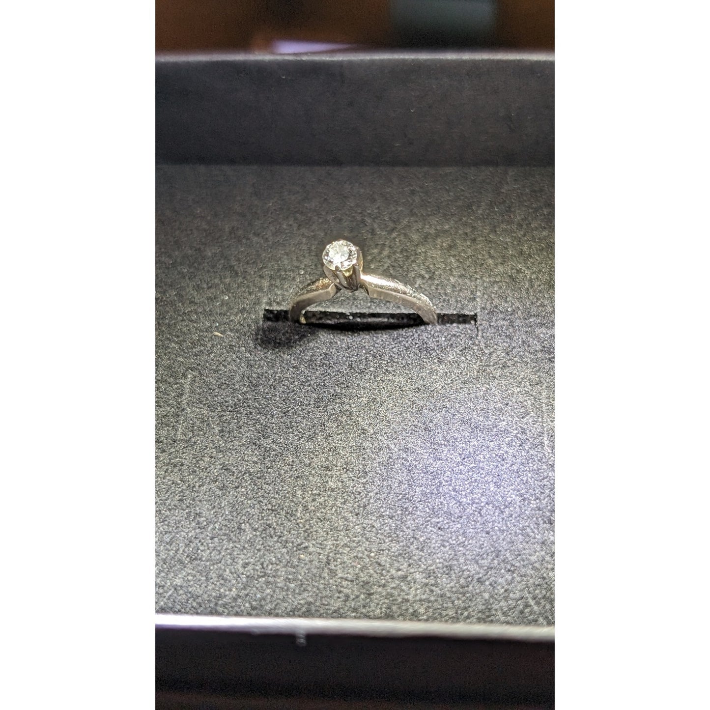 14k Yellow Gold Diamond Engagement/Promise Ring Size 3.5