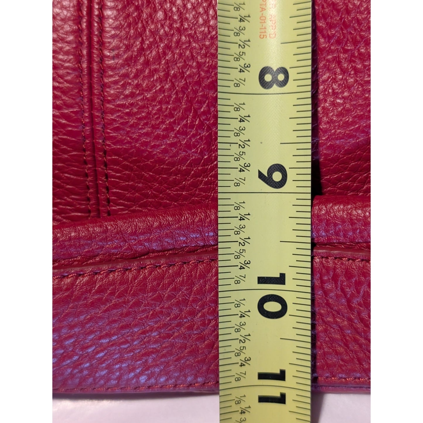 The Sak Red Pebbled Leather Canvas Adjustable Strap Crossbody Purse