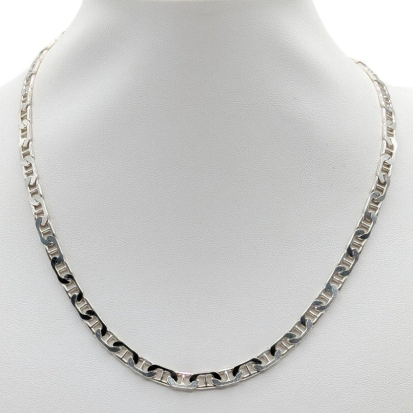 925 Italy Sterling Silver Mariner's Link 18" Chain Necklace